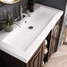 James Martin Alicante 39.5" Single Vanity Mid Century Acacia White Glossy Composite Stone Top