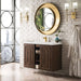 James Martin Alicante 39.5" Single Wall Mount Vanity Mid Century Acacia Side View