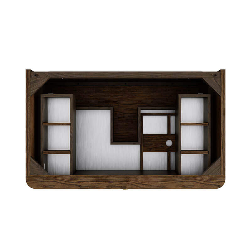 James Martin Allamari 36 Inch Single Vanity Sable Cabinet Only Top View