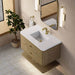 James Martin Allamari 36" Single Vanity Dune Mist in Single Hole Faucet White Zeus Silestone