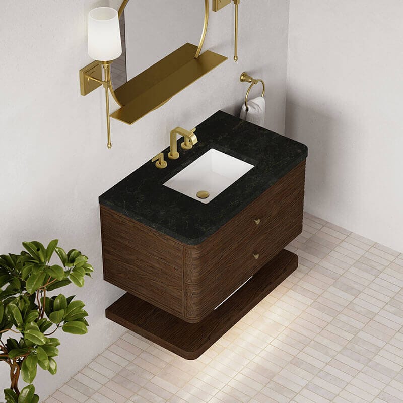 James Martin Allamari 36 Single Vanity Sable in Phantome Eclos Top