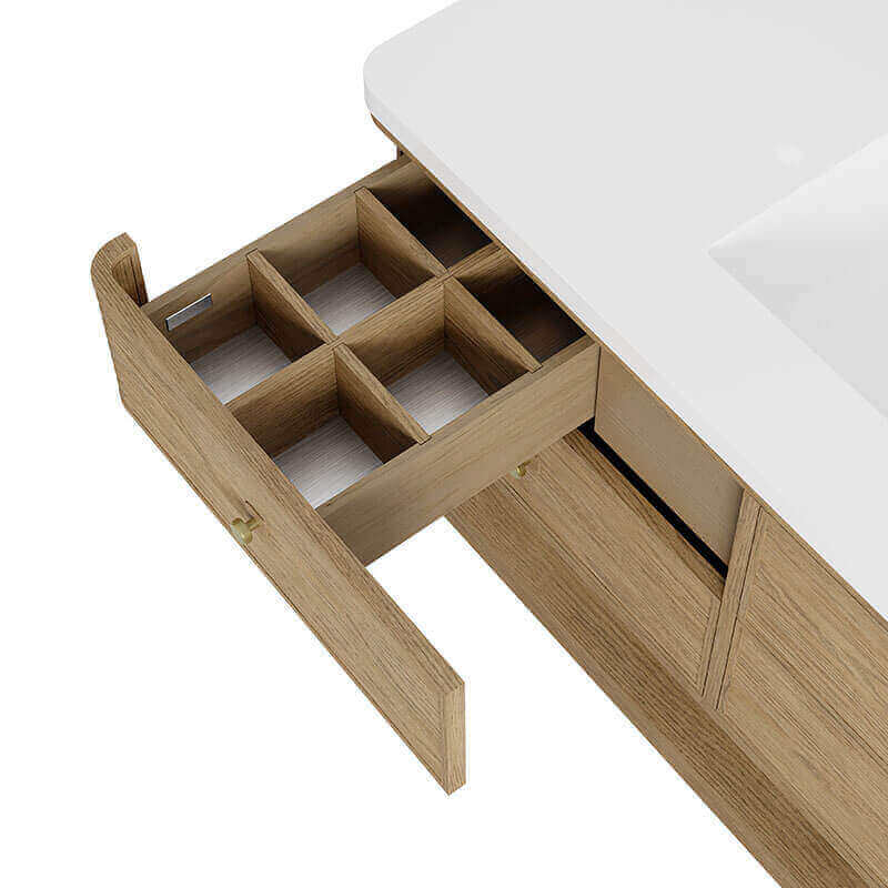 James Martin Allamari 48 Single Vanity Dune Mist Adjustable Drawer Dividers