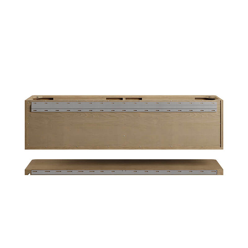 James Martin Allamari 72 Inch Double Vanity Dune Mist Cabinet Only Back View