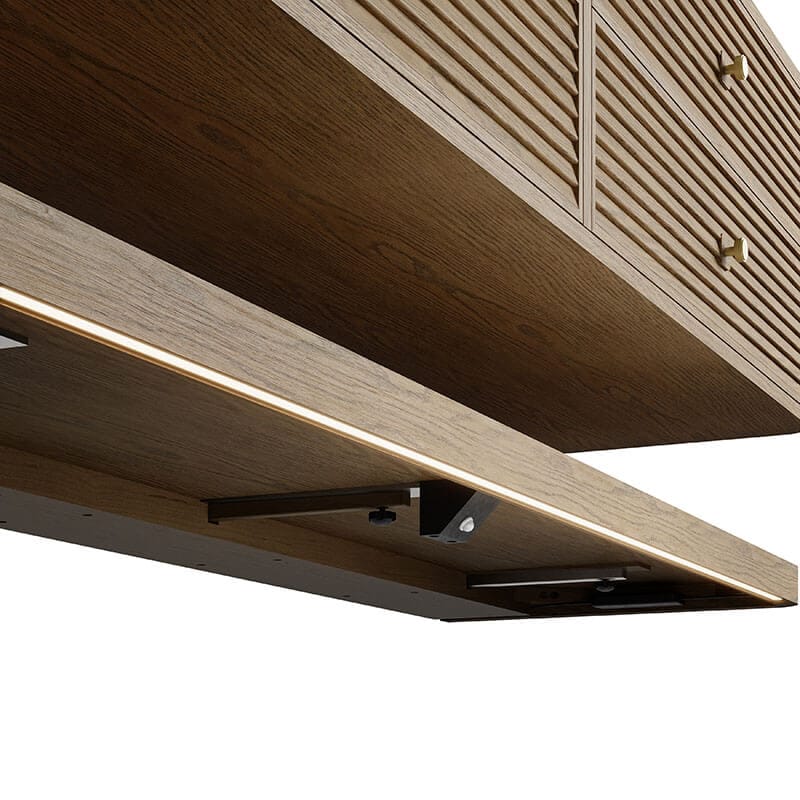 James Martin Allamari 72 Inch Double Vanity Dune Mist Cabinet Only Dual-Level Design