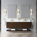 James Martin Allamari 72 Inch Double Vanity Sable t in White Zeus Silestone Top Front View