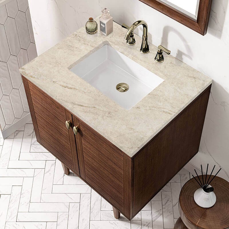 James Martin Amberly 30 Single Vanity in Tajnar Eclos Top