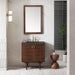 James Martin Amberly 30" Single Vanity Mid Century Walnut Front View