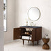 James Martin Amberly 36 Inch Single Vanity in Mid Century Walnut Freestanding