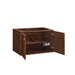 James Martin Amberly 36" Single Vanity in Mid Century Walnut Corner View Open Door Without Legs