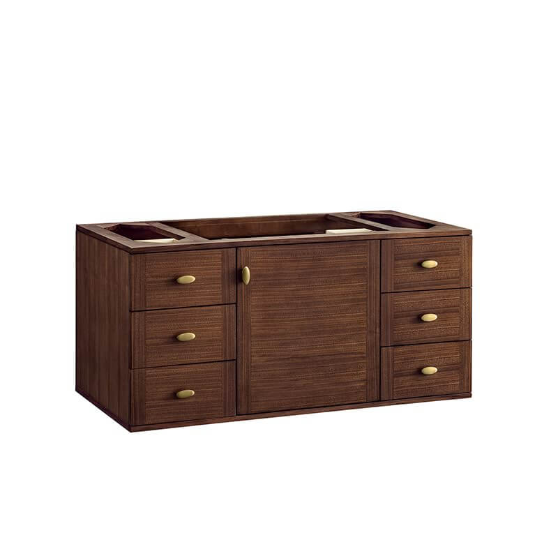James Martin Amberly 48 Inch Single Vanity in Mid Century Walnut No Base