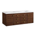 James Martin Amberly 60" Double Vanity in Mid Century Walnut Floating