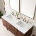 James Martin Amberly 60 Inch Double Vanity in Mid Century Walnut With Ethereal Noctis Top