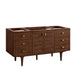James Martin Amberly 60" Single Vanity in Mid Century Walnut Cabinet Only