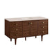 James Martin Amberly 60" Single Vanity in Mid Century Walnut With Eternal Marfil Top