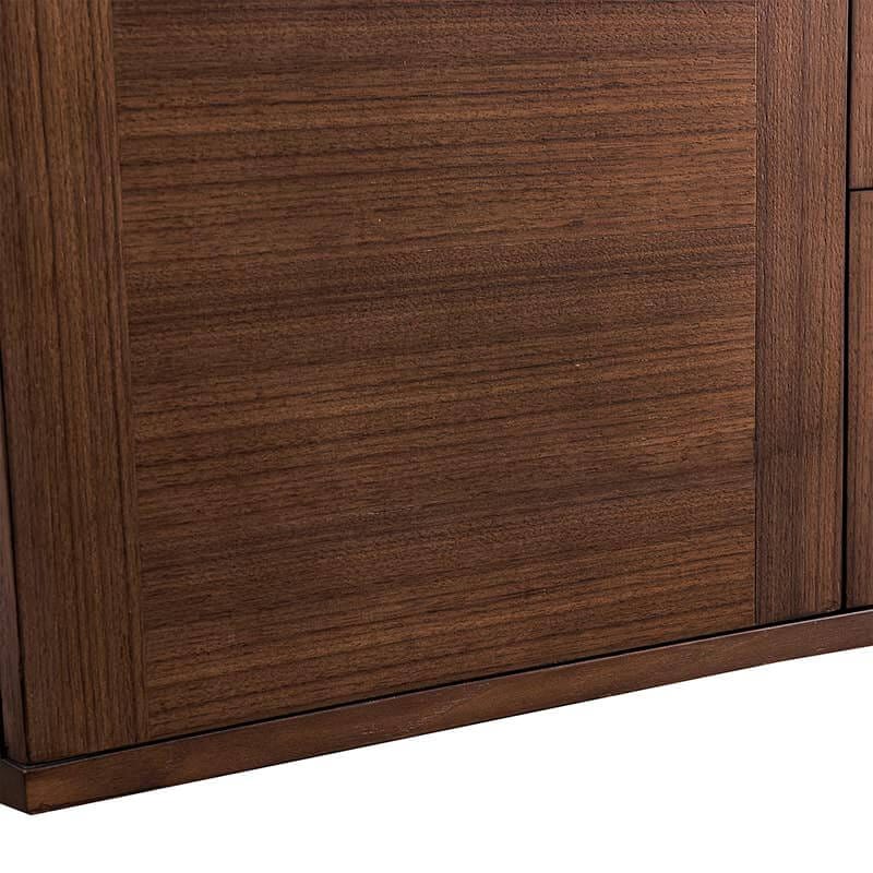 James Martin Amberly 72" Double Vanity in Mid Century Walnut Up Close Without Legs