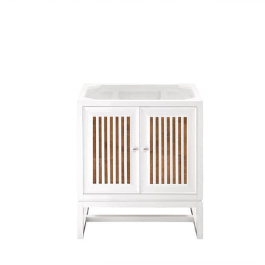 James Martin Athens 30 Inch Single Vanity Glossy White Front View