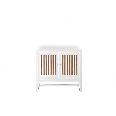James Martin Athens 36 Inch Single Vanity Glossy White Front View
