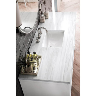 James Martin Athens 60" Single Vanity With Arctic Fall Solid Surface Top