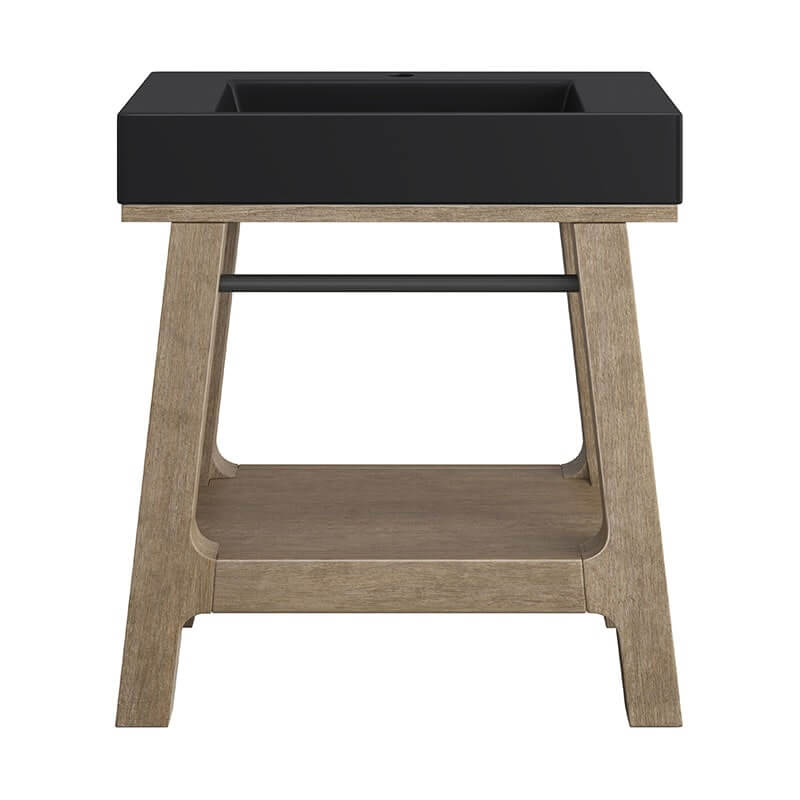 James Martin Auburn 31.5" Single Vanity Weathered Timber Front View
