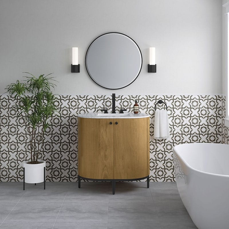 James Martin Bellamy 36 Inches Single Vanity Rustic Oak Front View