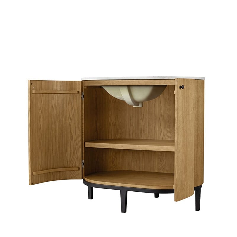 James Martin Bellamy 36 Inches Single Vanity Rustic Oak Open Cabinet