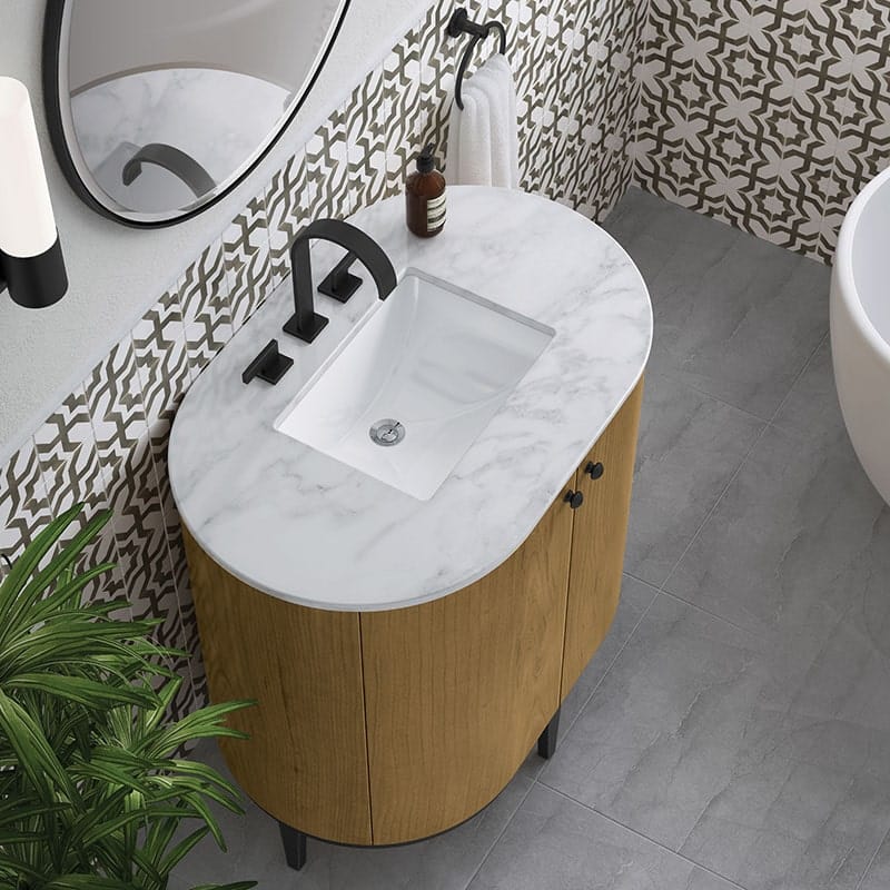James Martin Bellamy 36" Single Vanity Rustic Oak Charcoal Soapstone Silestone Top