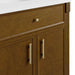 James Martin Bellshire 30 Inch Single Vanity in Honey Oak With Champagne Brass Knobs and Pulls