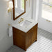 James Martin Bellshire 30" Single Vanity in Honey Oak With Lime Delight Silestone Top