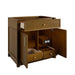 James Martin Bellshire 36 Inch Single Vanity in Honey Oak Open Door