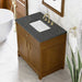James Martin Bellshire 36 Inch Single Vanity in Honey Oak With Parisien Bleu Silestone Top
