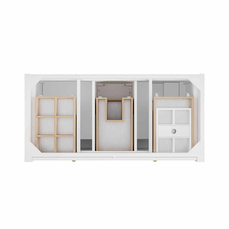 James Martin Bellshire 48 Inch Single Vanity in Bright White Top View