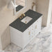James Martin Bellshire 48 Inch Single Vanity in Bright White With Parisien Bleu Silestone Top