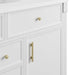 James Martin Bellshire 48" Single Vanity in Bright White With Champagne Brass Knobs and Pulls