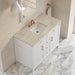 James Martin Bellshire 48" Single Vanity in Bright White With Tajnar Eclos Top