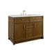 James Martin Bellshire 48" Single Vanity in Honey Oak With Countertop and Faucet