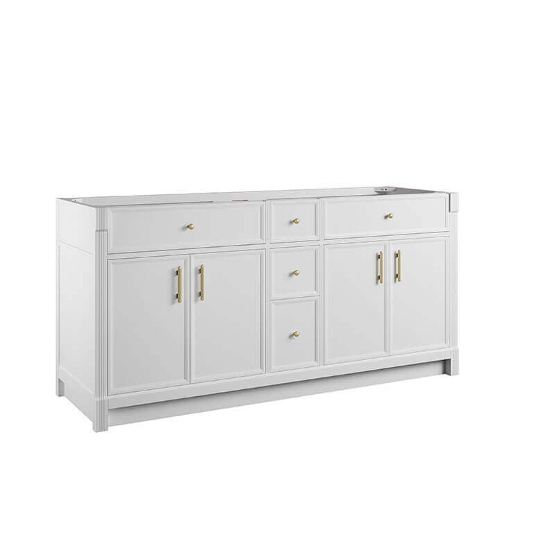 James Martin Bellshire 72 Double Vanity Bright White Cabinet Only