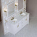 James Martin Bellshire 72 Inch Double Vanity Bright White in Ethereal Noctis Top