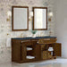 James Martin Bellshire 72 Inch Double Vanity Honey in Charcoal Soapstone Silestone Top Corner View