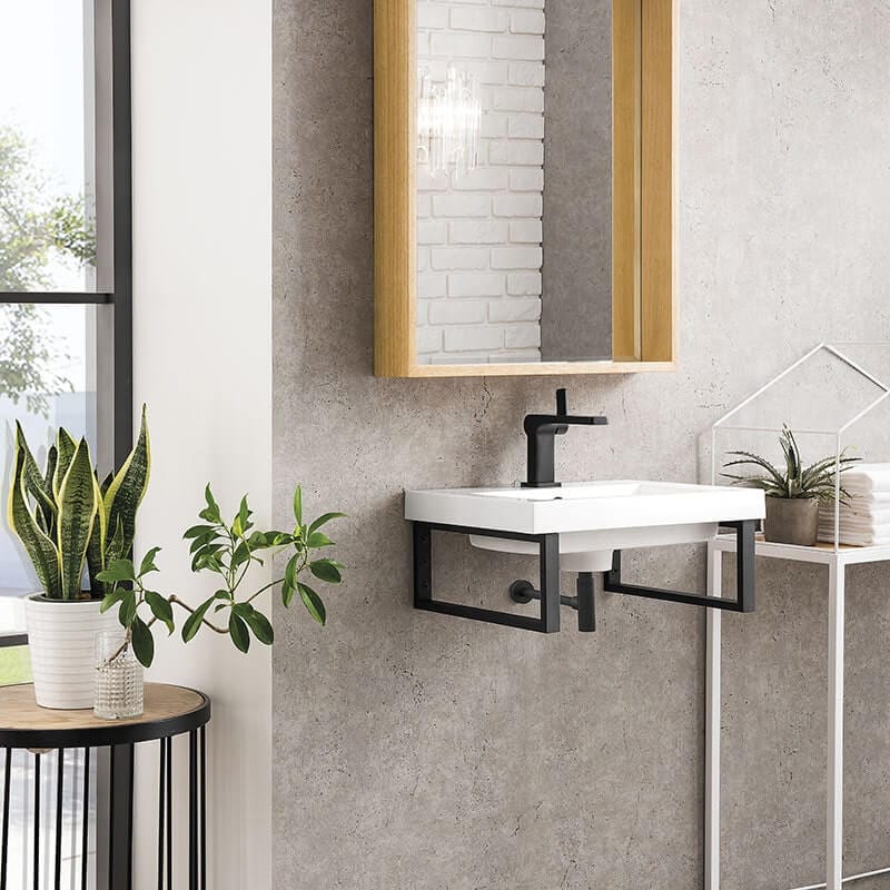 James Martin Boston 20 Inches Single Vanity Matte Black Side View