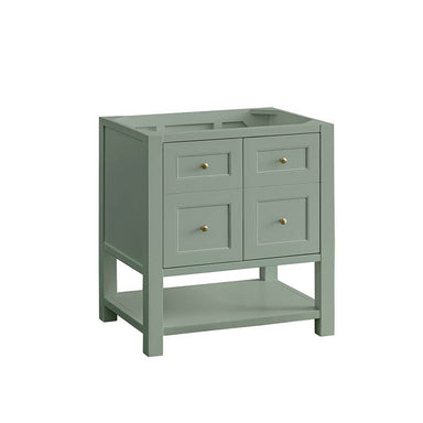 James Martin Breckenridge 30" Single Vanity Smokey Celadon Cabinet Only