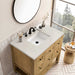 James Martin Breckenridge 36" Single Vanity in Light Natural Oak With Siberian Silestone Top