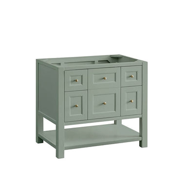 James Martin Breckenridge 36" Single Vanity Smokey Celadon Cabinet Only