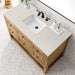 James Martin Breckenridge 48 Inch Single Vanity in Light Natural Oak With Siberian Silestone Top
