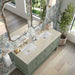 James Martin Breckenridge 60" Double Vanity in Smokey Celadon With Tajnar Eclos Top
