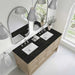 James Martin Breckenridge 60" Double Vanity in Whitewashed Oak With Phantome Eclos Top