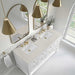 James Martin Breckenridge 60 Inch Double Vanity in Bright White With Siberian Silestone Top