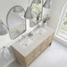 James Martin Breckenridge 60 Inch Double Vanity in Whitewashed Oak With Siberian Silestone Top