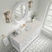 James Martin Breckenridge 60 Inch Single Vanity in Bright White With Siberian Silestone Top