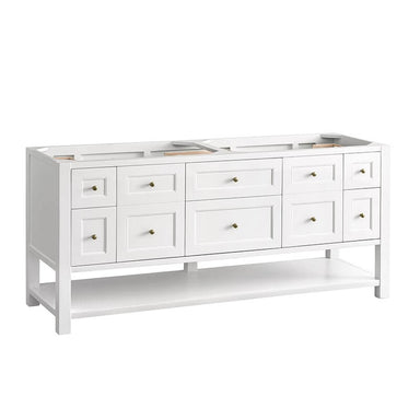 James Martin Breckenridge 72" Double Vanity Bright White Cabinet Only