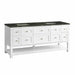 James Martin Breckenridge 72" Double Vanity in Bright White With Phantome Eclos Top